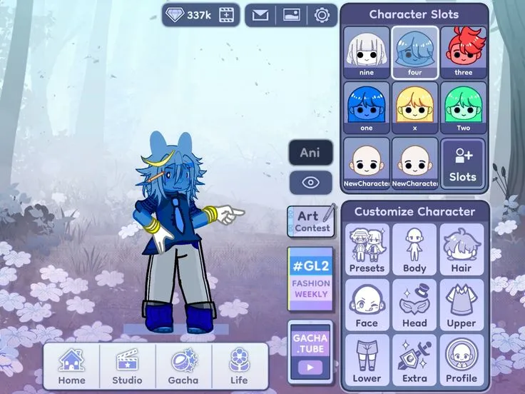 Gacha Nebula APK theme view on screen